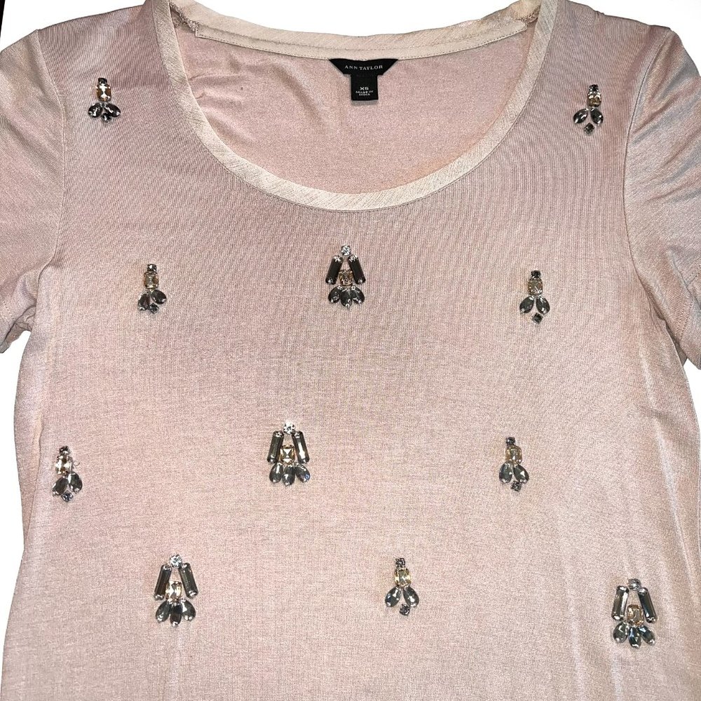 ANN TAYLOR Bejeweled T Shirt